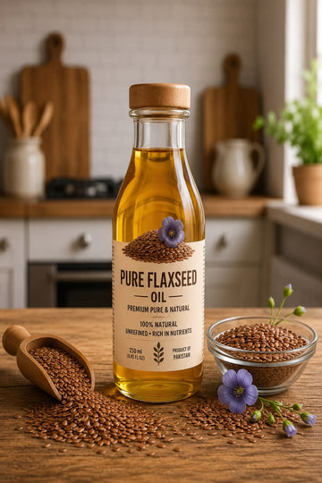 Pure Flaxseed Oil – 250ml | 100% Natural & Unfiltered