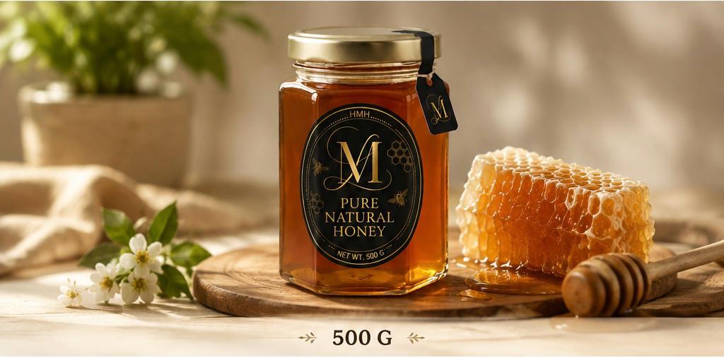100% Natural Honey – Pure & Unfiltered | Available in 250g, 500g & 1kg